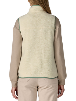 Patagonia Retro Pile Full Zip Vest, Natural / Green - view 2, Natural / Green