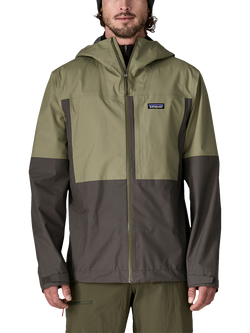 Patagonia Boulder Fork Waterproof Jacket, Green/Grey, Green/Grey