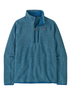 Patagonia Better Sweat Quarter Zip Fleece Jacket, Light Blue