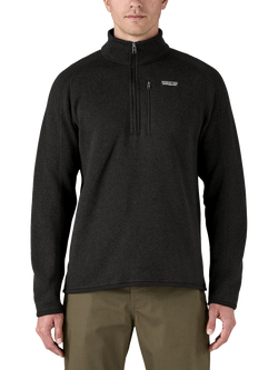 Patagonia Better Sweat Quarter Zip Fleece Jacket, Black