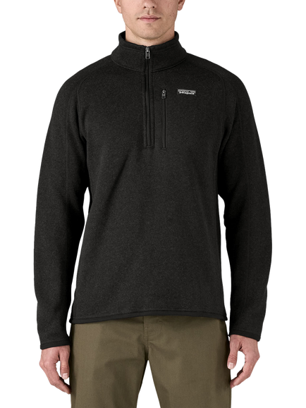 Patagonia Better Sweat Quarter Zip Fleece Jacket, Black