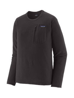 Patagonia Men's R1 Air Crew Fleece Top, Black, Black
