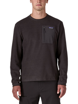 Patagonia Men's R1 Air Crew Fleece Top, Black - view 2, Black