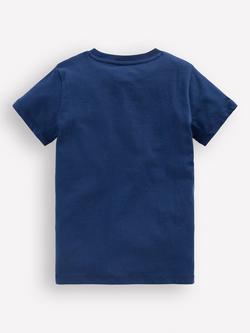 Mini Boden Kids' Glow in the Dark T-Shirt, Blue Monster Trucks - view 2, Blue Monster Trucks