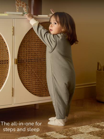 Snüz SnüzSuit Toddler Sleepsuit, 1 Tog, Sage Cross - view 2, Sage Cross