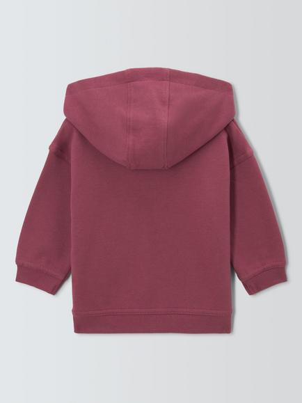 John Lewis Baby Zip Up Hoodie, Pink - view 2, Pink