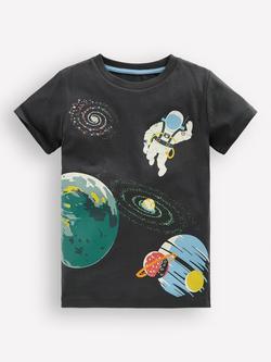 Mini Boden Kids' Glow in the Dark T-Shirt, Phantom Space, Phantom Space