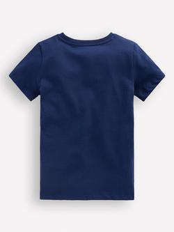 Mini Boden Kids' Cotton Glow In The Dark T-Shirt, Blue Octopus - view 2, Blue Octopus