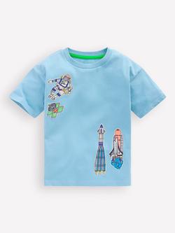 T-shirt Bambino Mini Boden Con Leone, Cotone 100%, Manica Corta, Blu, Taglie 2-12 Anni