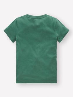 Mini Boden Kids' Cotton Superstitch T-Shirt, Spruce Green Octopus - view 2, Spruce Green Octopus