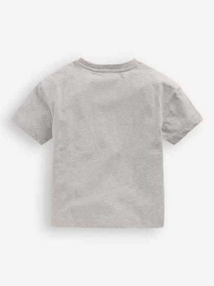 Mini Boden Kids' Cotton Washed Graphic T-Shirt, Mountains - view 2, Mountains