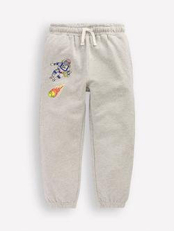 Mini Boden Kids' Badge Joggers, Grey Space, Grey Space