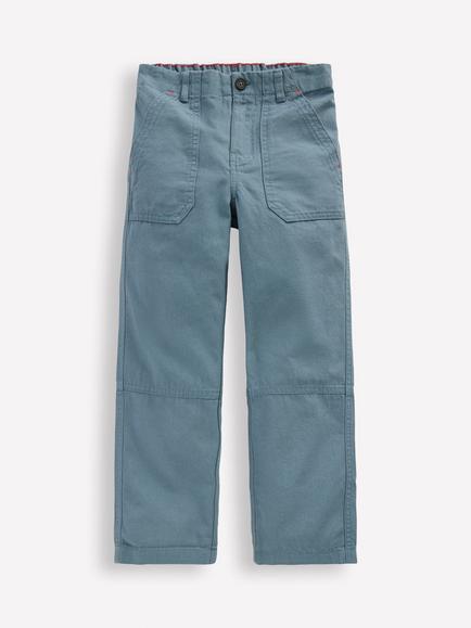 Mini Boden Kids' Canvas Carpen Trousers, Blue Mirage