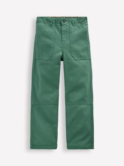 Mini Boden Kids' Canvas Carpen Trousers, Blue Spruce