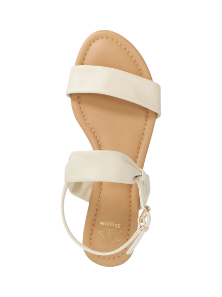 Dune London Laliz Leather Flatform Sandals - view 2, Cream