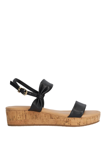 Dune London Laliz Leather Flatform Sandals, Black