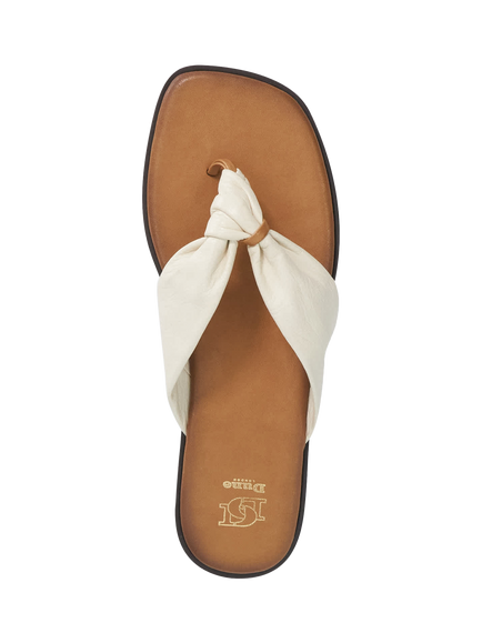 Dune London Looks Leather Toe Post Sandals - view 2, Ecru