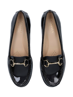 Carvela Patent Slip On Brogues, Black - view 2, Black