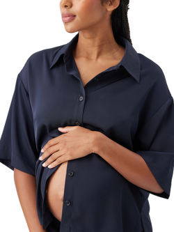 Ripe Tamara Satin Maternity Shirt, Midnight - view 2, Midnight