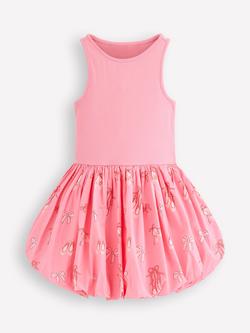 Mini Boden Kids' Bubble Hem Party Dress, Pink Ballet Shoes, Pink Ballet Shoes
