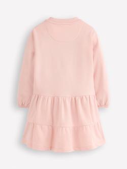 Mini Boden Kids' Drop Waist Dress, Chalk Pink Appliqué - view 2, Chalk Pink Appliqué