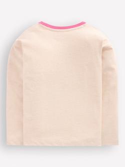 Mini Boden Kids' Cotton Breton Relaxed T-Shirt, Oatmeal Marl Stripe - view 2, Oatmeal Marl Stripe