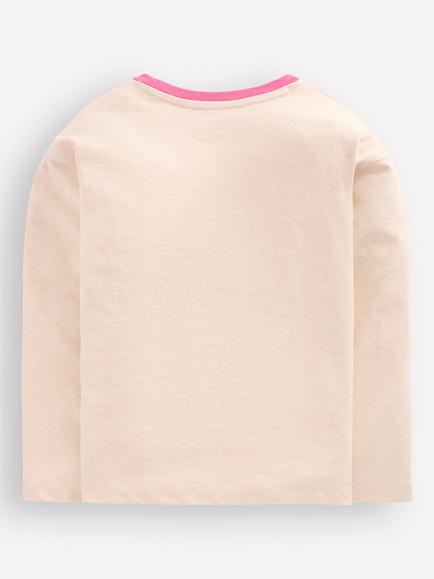Mini Boden Kids' Cotton Breton Relaxed T-Shirt, Oatmeal Marl Stripe - view 2, Oatmeal Marl Stripe