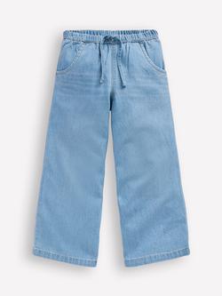 Mini Boden Kids' Draw Cord Jeans, Light Wash Denim, Light Wash Denim
