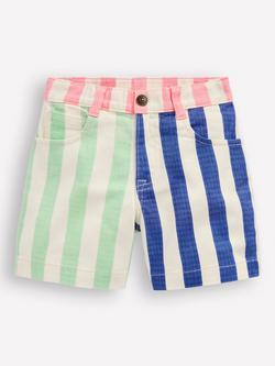 Mini Boden Kids' Denim Shorts, Multi Hotch Potch, Multi Hotch Potch