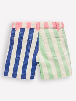 Mini Boden Kids' Denim Shorts, Multi Hotch Potch - view 2, Multi Hotch Potch
