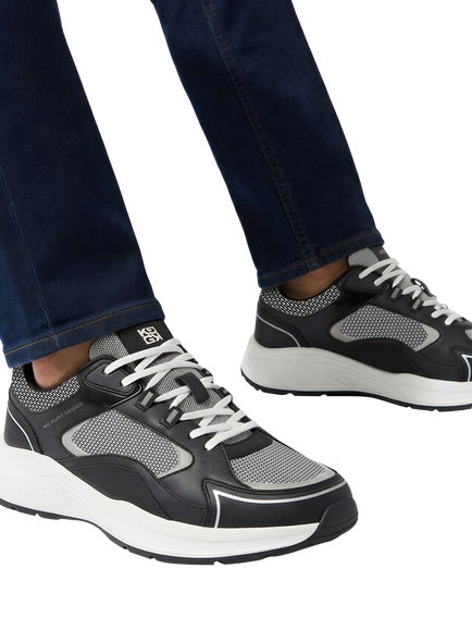 Kurt Geiger London Lloyd Lace Up Trainers - view 2, Black/Multi