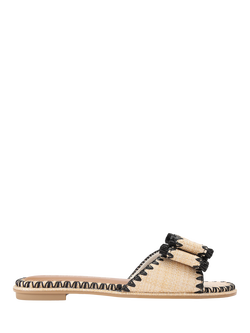 KG Kurt Geiger Robbie Slim Raffia Slider Sandals, Multi