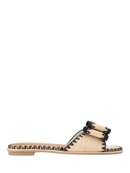 KG Kurt Geiger Robbie Slim Raffia Slider Sandals, Multi