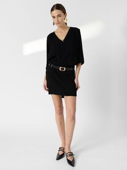 Gerard Darel Raysa V-Neck Mini Dress, Black, Black