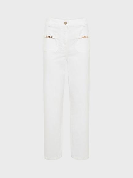 Gerard Darel Allie Mid Rise Slim Jeans, White, White