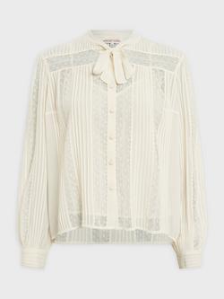 Gerard Darel Cyrana Tie Neck Shirt, White, White