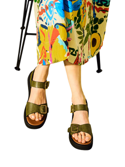 Westland by Josef Seibel Macie 03 Flatform Strappy Sandals, Green Olive - view 2, Green Olive
