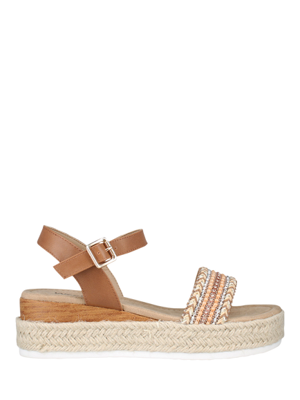 Westland by Josef Seibel Madison 08 Flatform Buckle Sandals, Brown Camel, Brown Camel