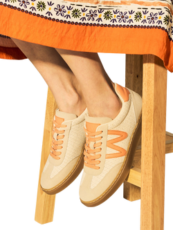 WESTLAND by Josef Seibel Kira 01 Vegan Lace Up Trainers, Natural Beige - view 2, Natural Beige