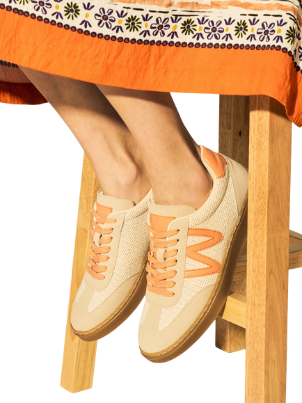 WESTLAND by Josef Seibel Kira 01 Vegan Lace Up Trainers, Natural Beige - view 2, Natural Beige