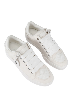 Kurt Geiger London Southbank Tag Canvas Trainers, White - view 2, White