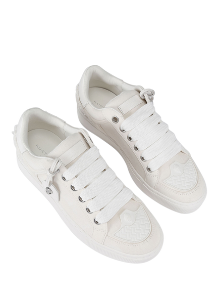 Kurt Geiger London Southbank Tag Canvas Trainers, White - view 2, White