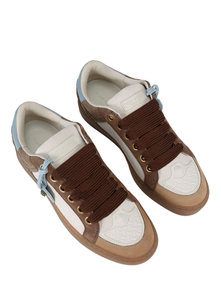 Kurt Geiger London Southbank Tag Trainers, Brown/Multi - view 2, Brown/Multi