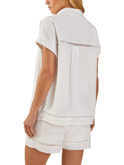 Accessorize Boxy Linen Rich Shirt, White - view 2, White
