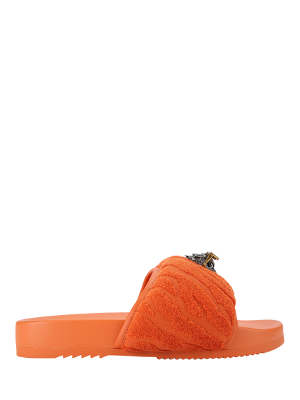 Kurt Geiger London Eagle Puff Slider Sandals, Orange, Orange