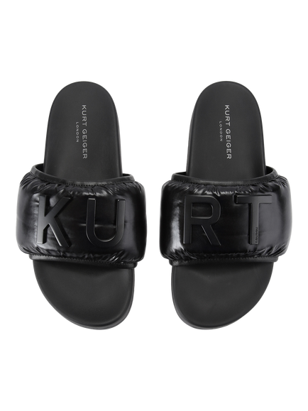 Kurt Geiger London Kurt Puff Slider Sandals, Black - view 2, Black