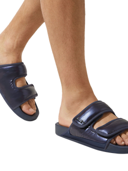 Kurt Geiger London Puff Footbed Sandals, Navy - view 2, Navy