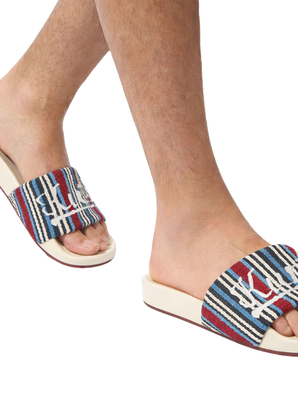 Kurt Geiger London Script Slider Sandals, Multi - view 2, Multi