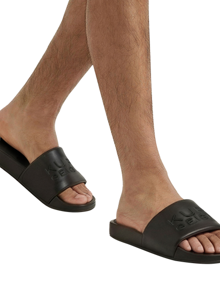 Kurt Geiger London Stacked Slider Sandals, Black - view 2, Black