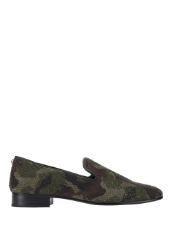 Kurt Geiger London Ace Suede Embellished Loafers, Green/Multi, Green/Multi